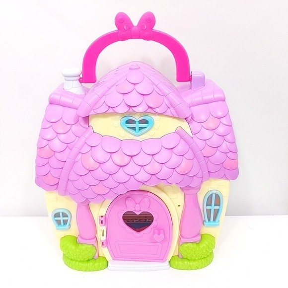 Disney Other - Disney Minnie Mouse Bow-Toons Sweet Apple House Pink Purple Portable Dollhouse